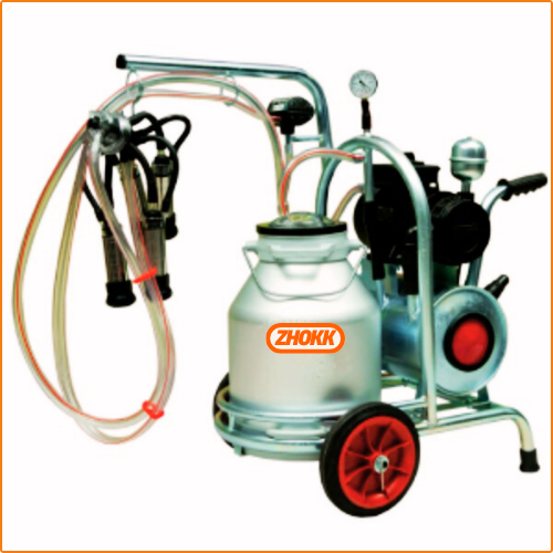 ZHOKK SINGLE PULSATOR DRY TYPE MILKING MACHINE, SINGLE-BUCKET, MOBILE, COMPACT, SERIES KHOZH – 30