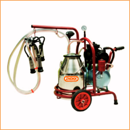 ZHOKK SINGLE PULSATOR OIL TYPE MILKING MACHINE, SINGLE-BUCKET, MOBILE, COMPACT, SERIES KHOZH – 30