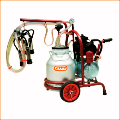 ZHOKK SINGLE PULSATOR OIL TYPE MILKING MACHINE, SINGLE-BUCKET, MOBILE, COMPACT, SERIES KHOZH – 30