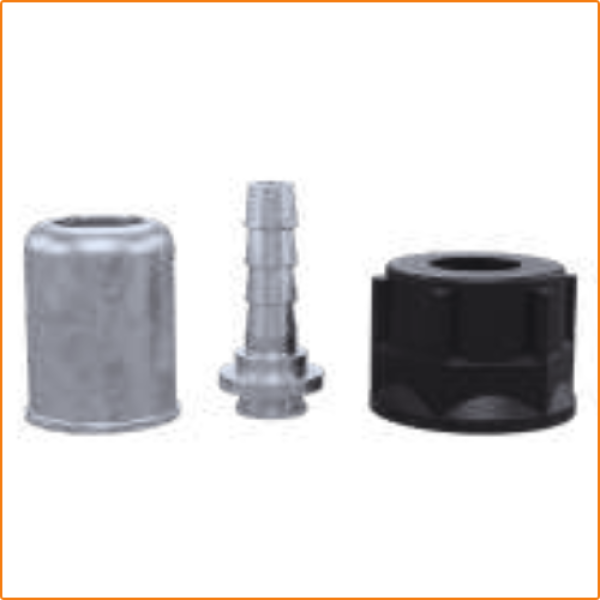 SPARE PARTS FOR SPRAYERS ZHOKK, 10mm HOSE COUPLING KIT (PLASTIC)