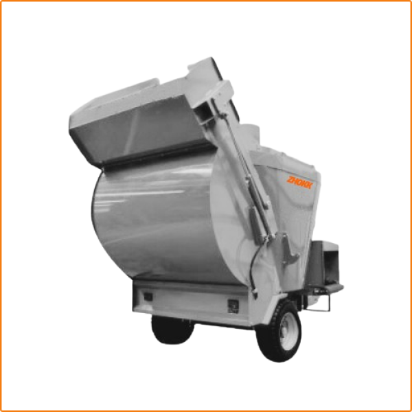 ZHOKK SINGLE AUGER VERTICAL FEED MIXER, SERIES AKSEL 6 M3