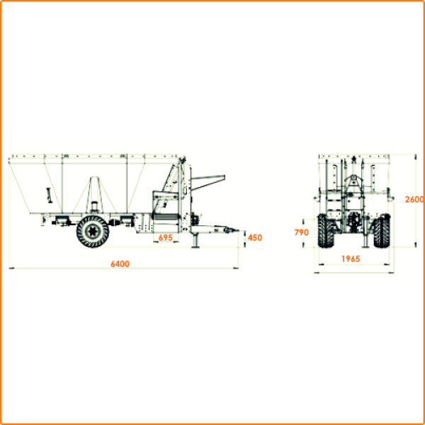 ZHOKK DOUBLE AUGER VERTICAL FEED MIXER, SERIES NAOMI 12 M3