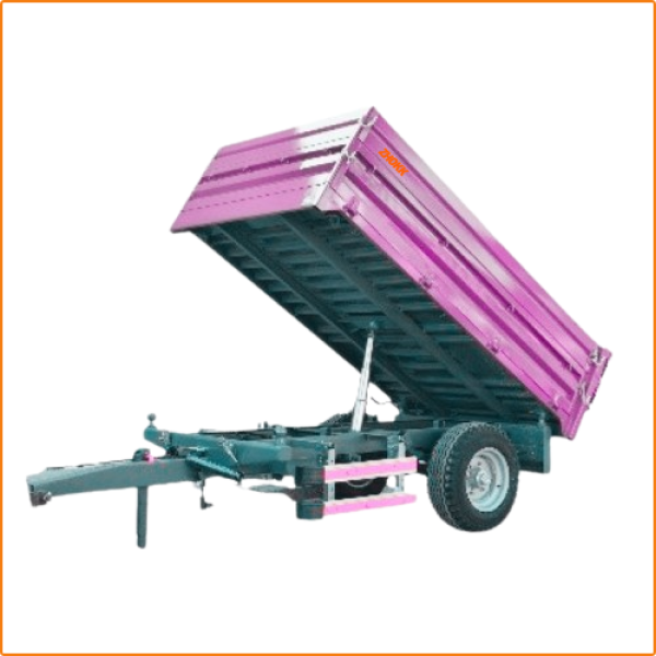 ZHOKK SINGLE AXLE BACK TIPPING TRAILER, SERIES SPIRO - 2,5