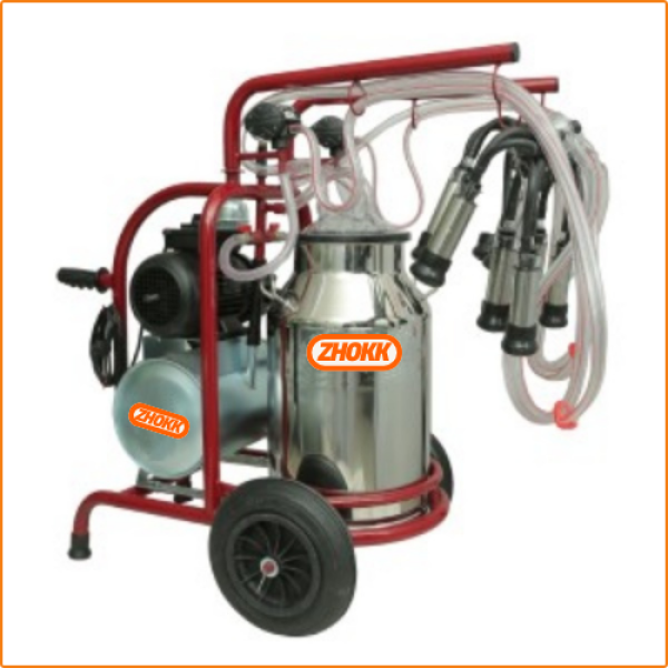 ZHOKK DOUBLE PULSATOR DRY TYPE MILKING MACHINE, SINGLE-BUCKET, MOBILE, COMPACT, SERIES KHOZH – 40