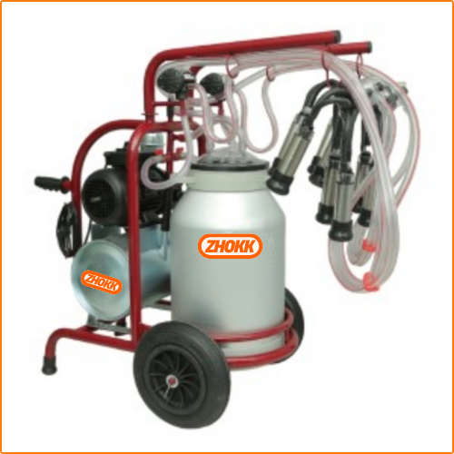 ZHOKK DOUBLE PULSATOR DRY TYPE MILKING MACHINE, SINGLE-BUCKET, MOBILE, COMPACT, SERIES KHOZH – 40
