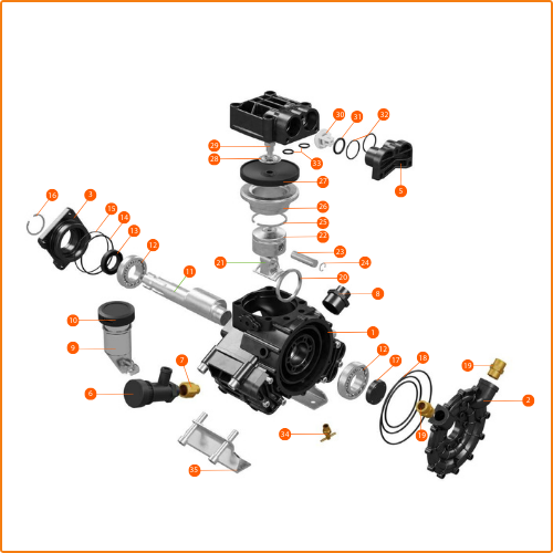 SPARE PARTS FOR SPRAYERS ZHOKK, PUMP Z-85