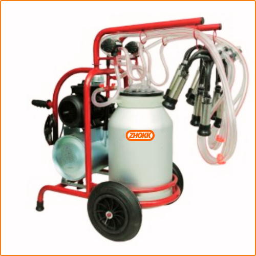 ZHOKK DOUBLE PULSATOR OIL TYPE MILKING MACHINE, SINGLE-BUCKET, MOBILE, COMPACT, SERIES KHOZH – 40