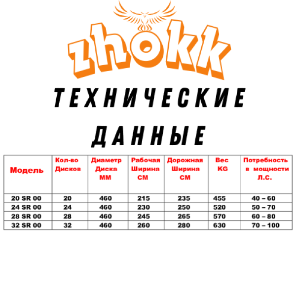 DISC HARROWS ZHOKK, SERIES SR