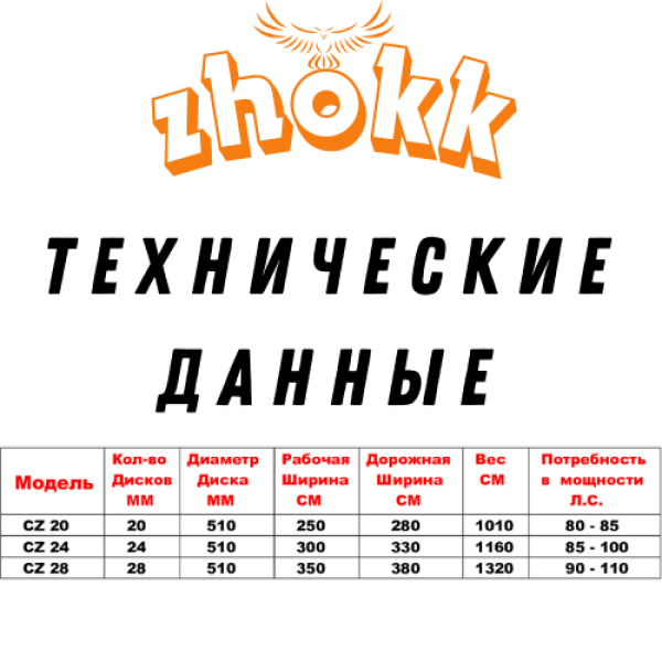 DISC HARROWS ZHOKK, SERIES CALIO