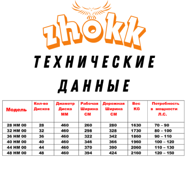 DISC HARROWS ZHOKK, SERIES HUMAY