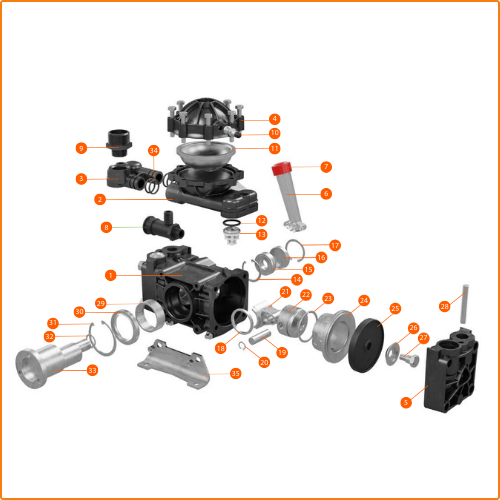 SPARE PARTS FOR SPRAYERS ZHOKK, PUMP Z-30