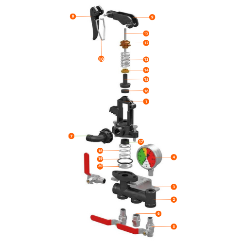 SPARE PARTS FOR SPRAYERS ZHOKK, REGULATORS Z-85