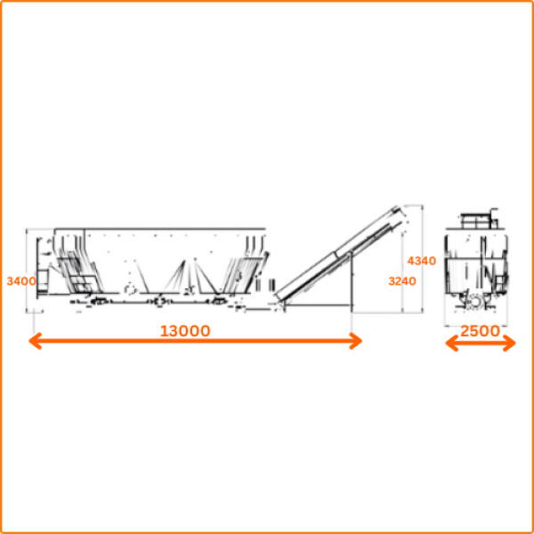 ZHOKK STATIONARY FEED MIXER, SERIES PAX 45 M3