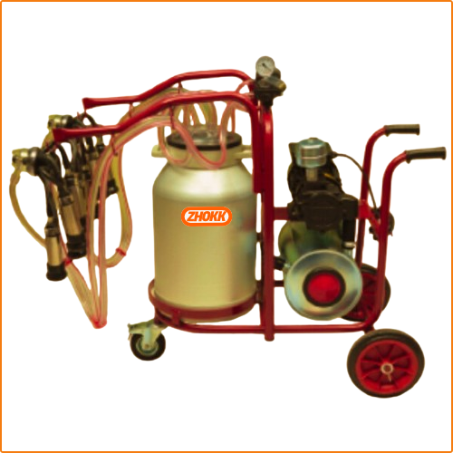 ZHOKK SINGLE PULSATOR DRY TYPE MILKING MACHINE, SINGLE-BUCKET, MOBILE, COMPACT, SERIES KHOZH – 30