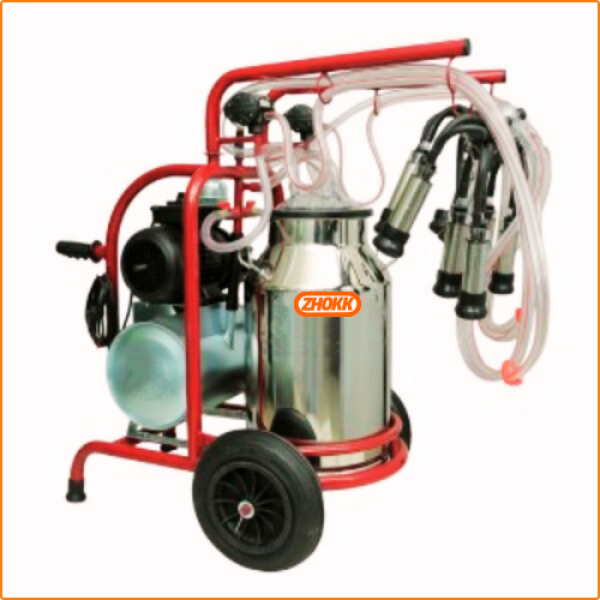 ZHOKK DOUBLE PULSATOR OIL TYPE MILKING MACHINE, SINGLE-BUCKET, MOBILE, COMPACT, SERIES KHOZH – 40